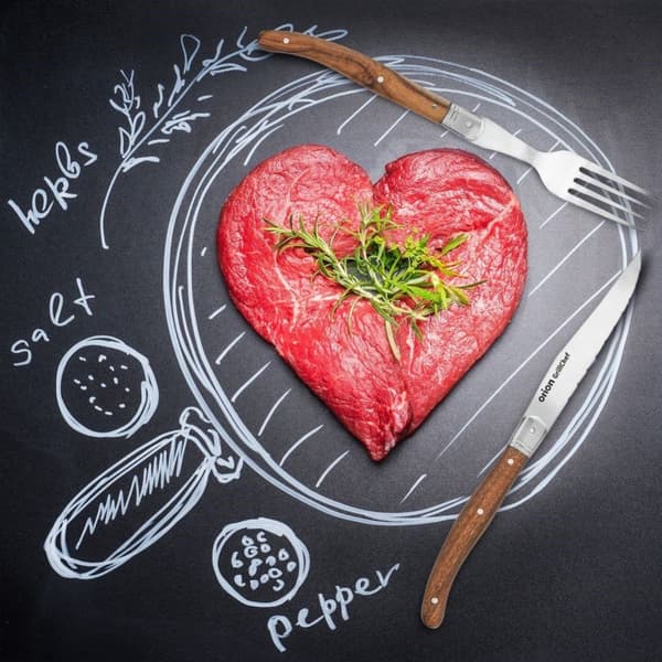 SÆT MED 2 PIZZA STEAK BESTIKKNIV + GAFFEL