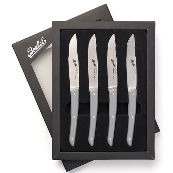 BERKEL Set med 4 Grå Steak Knivar