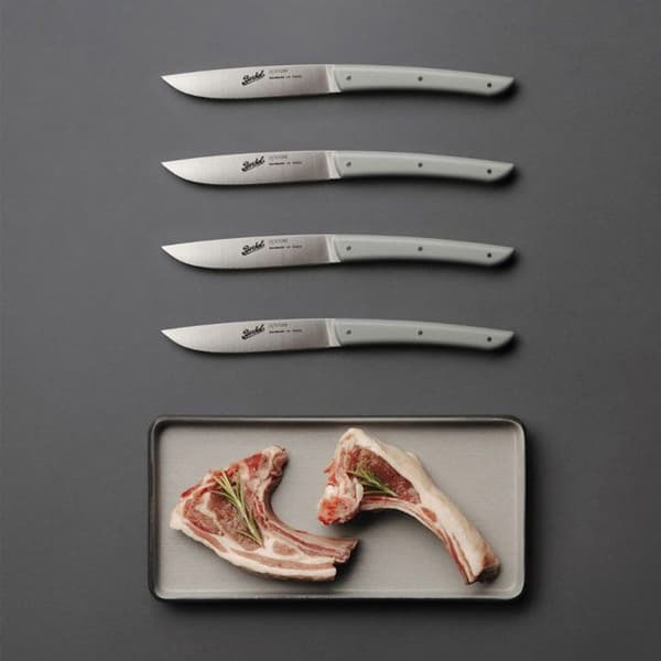 BERKEL Set med 4 Grå Steak Knivar