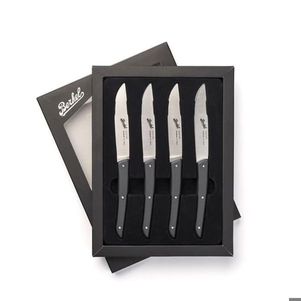 BERKEL Set med 4 Steak Knives Svart
