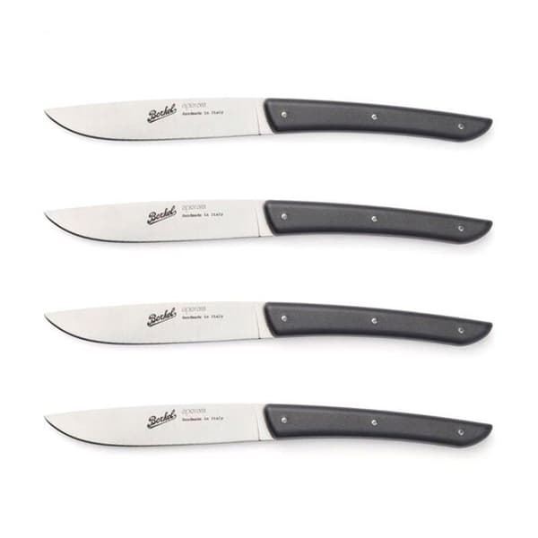 BERKEL Set med 4 Steak Knives Svart