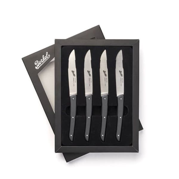 BERKEL Set med 4 Steak Knives Svart