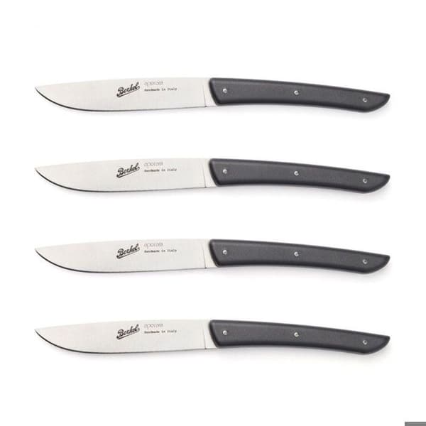 BERKEL Set med 4 Steak Knives Svart