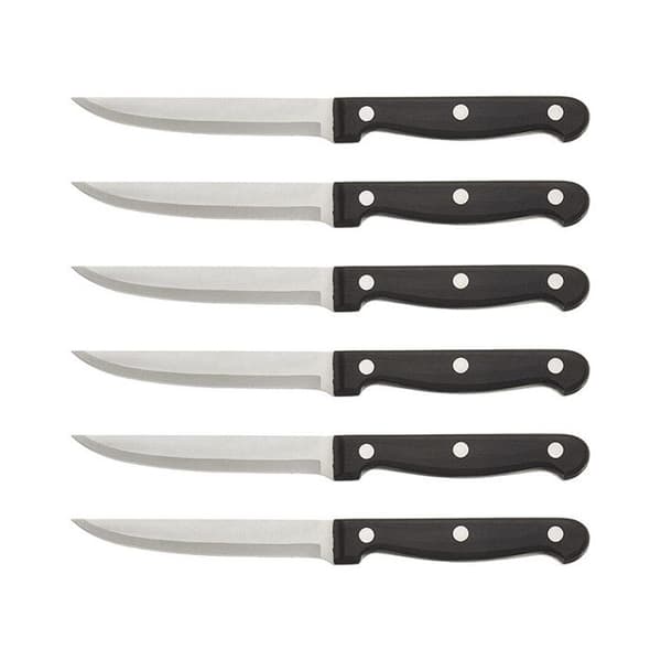 Steakknivar - Lacor - Set med 6 - Slät blad - Rostfritt stål - Ergonomiska