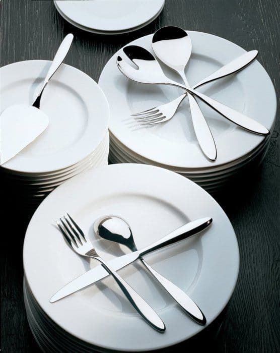 Alessi bordskniv - SG38/6 - Mami dessertkniv i blankt 18/10 rostfritt stål, set med 6 delar