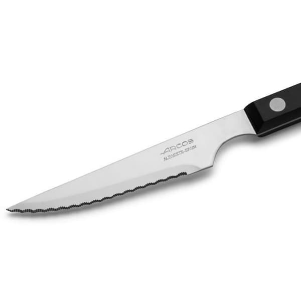 Steakknivar - ARCOS - Steak Basic - Rostfritt stål - Svart polyoximetylen - 115/225 mm