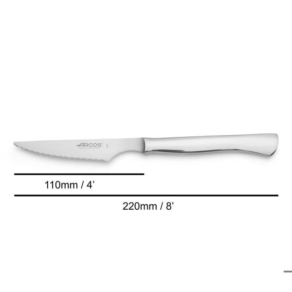 Stekkniv i rostfritt stål tandad kniv 11 cm Cuchillos de mesa-