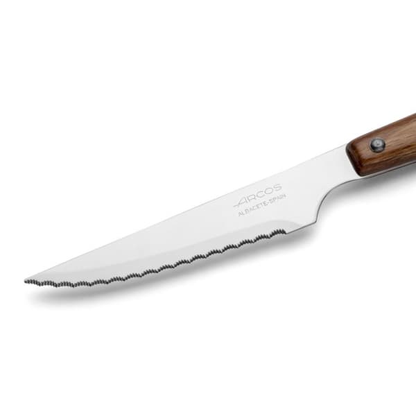Biffkniv med tandat blad - Handtag i träeffekt