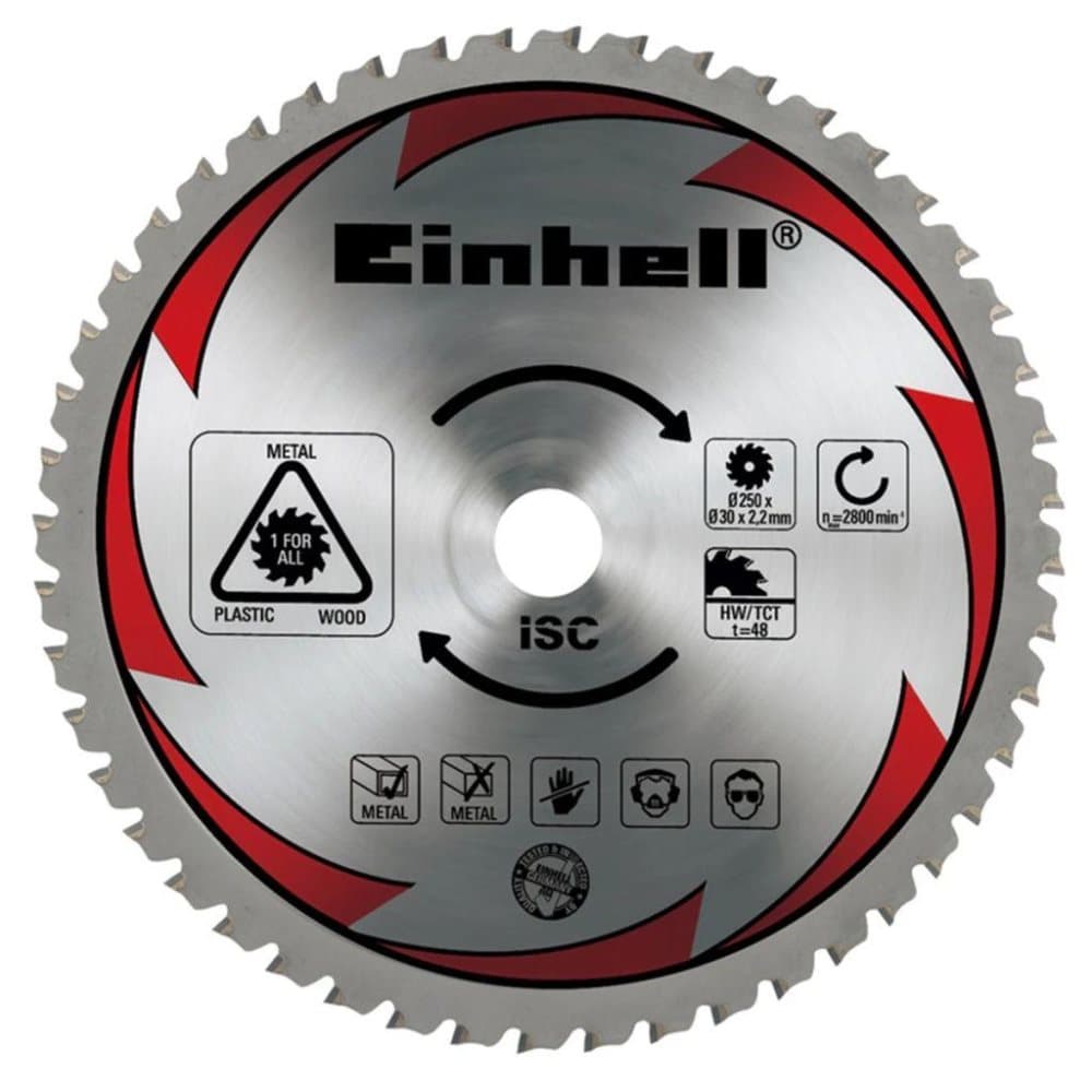 Einhell TCT savklinge, 250x30x2,2 mm, 48 skær