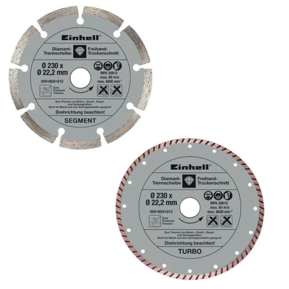 Einhell Diamant Skæreskive 230 mm 2 stks