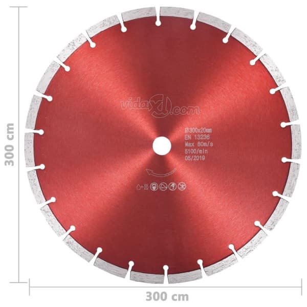 vidaXL Timanttikatkaisulaikka teräs 300 mm
