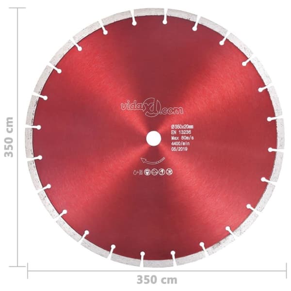 vidaXL Diamantklinga stål 350 mm
