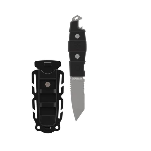 GEAR AID KOTU KNIFE black, fulltånge kniv, överlevnadskniv tactical