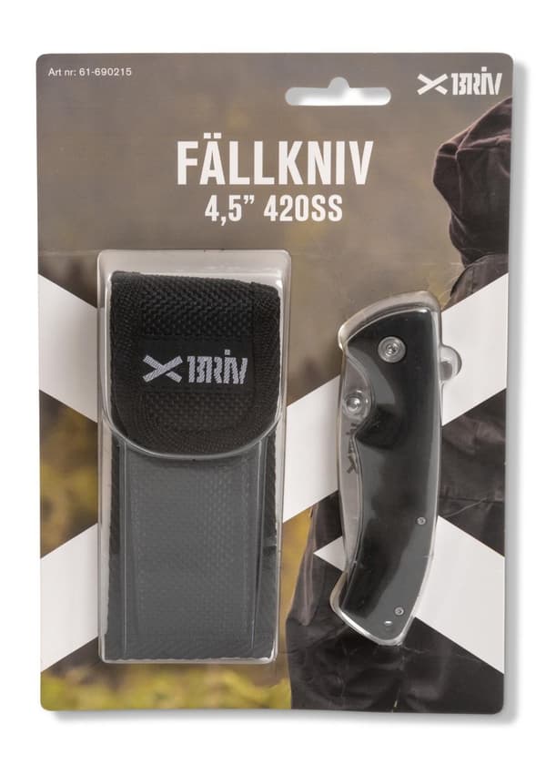 BRIV FÄLLKNIV OUTDOOR 4.5" inklusive nyloncase, fällkniv