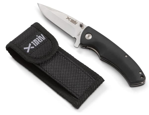 BRIV FÄLLKNIV OUTDOOR 4.5" inklusive nyloncase, fällkniv Svart