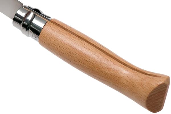 OPINEL NO8 STEINLESS STEEL + LEATHER SHEAT, opinelkniv nr 8 med läderfodral