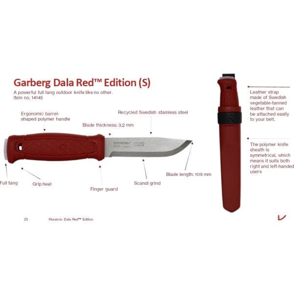 MORAKNIV GARBERG STEINLESS DALA RED EDITION POLYMERSLIDA 14145
