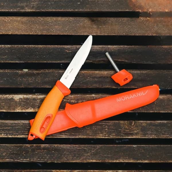 MORAKNIV COMPANION SPARK EMERGENCY, överlevnadskniv, säkerhetskniv med eldstål