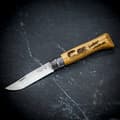 Miniatyrbild 3 av 11: OPINEL NO8 ANIMALIA FISH OAK STEINLESS, Opinel fällkniv flugfiske