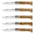 Miniatyrbild 3 av 9: OPINEL NO8 ANIMALIA AMERICA BEAR OAK STEINLESS, Opinel fällkniv björnmotiv