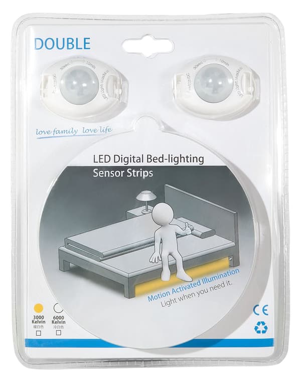 2 LED-slingor med Rörelsesensorer Varmt Vitt Ljus 120 cm ATRATO