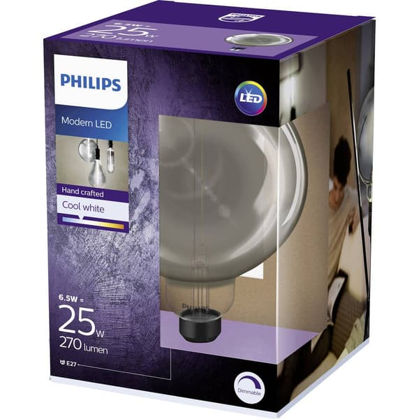 Philips Lighting 81506900 LED EEK A (A++ - E) E27 Globform 6.5 W = 25 W Neutralvit (Ø x L) 200 mm x 286 mm dimbar 1 st