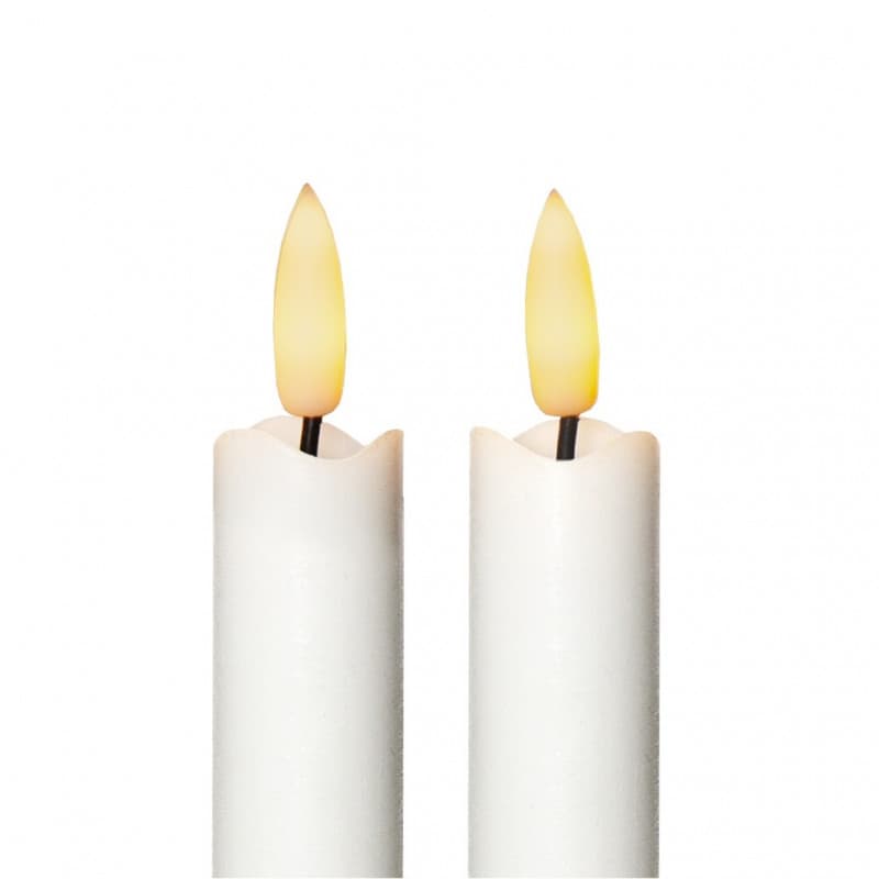 2 st Vax-LED-Antikljus, verklighetstrogen låga, Flamme med TIMER