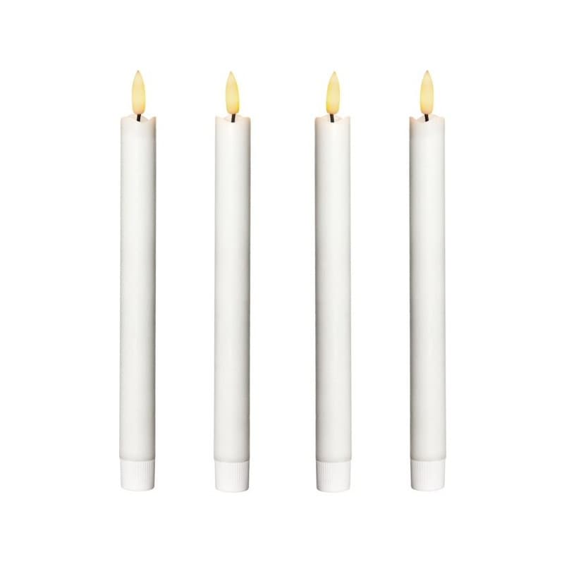 4 st Vax-LED-Antikljus, verklighetstrogen låga, Flamme med TIMER