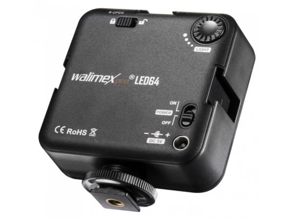 Walimex Pro LED Video Light - Lys på kamera - 1 hoder x 64 lampe - LED - DC