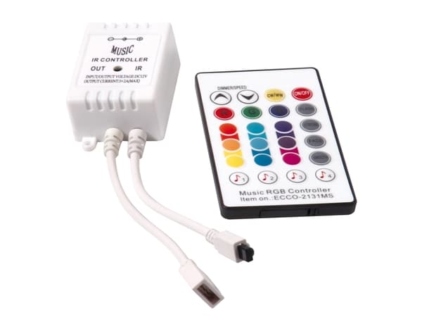 Activejet AJE-LED MUSIC STRIPE, Universale lysstriper, Inne/Ute, Balkong, Hage, Terrasse, Terrasse, Universell, Klebende teip, Sort, Hvit, IP65
