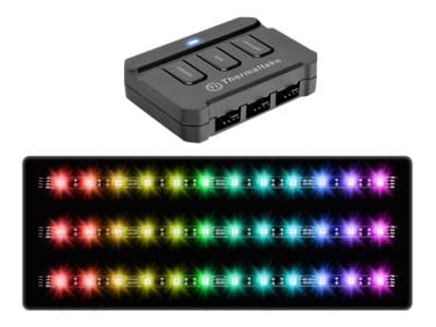 Thermaltake Lumi Color 256C RGB - Sats med ljusremsor - LED - 256 färger - svart Svart