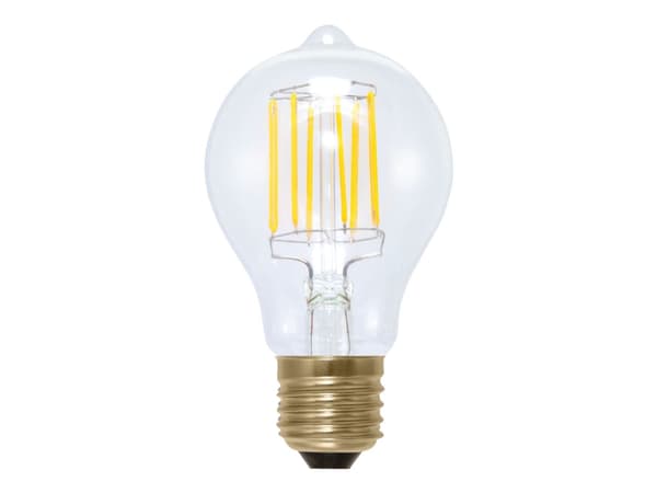 Segula Vintage Line - LED-glödlampa med filament - form: A19 - klar finish - E27 - 6 W (motsvarande 40 W) - klass A+ - mjukt vitt ljus - 2200 K