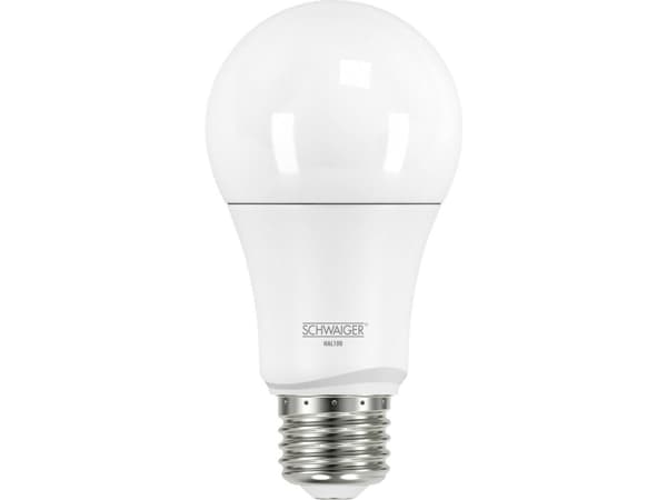Schwaiger HOME4YOU HAL100 - LED-glödlampa - E27 - 9 W (motsvarande 60 W) - klass A - varmt vitt ljus - 2700 K - vit