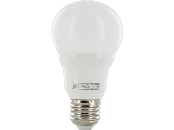 Schwaiger HOME4YOU HAL100 - LED-glödlampa - E27 - 9 W (motsvarande 60 W) - klass A - varmt vitt ljus - 2700 K - vit