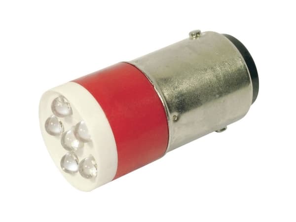 CML 18640350C LED-signallampe Rød BA15d 24 V/DC, 24 V/AC 1260 mcd