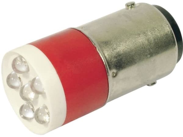 CML 18640350C LED-signallampe Rød BA15d 24 V/DC, 24 V/AC 1260 mcd