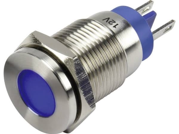 TRU COMPONENTS GQ16F-D/B/ 12V/N LED-signallampe Blå 12 V/DC