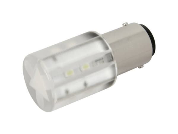 CML 1856035W LED-signallampe Kølig hvid BA15d 24 V/DC, 24 V/AC 1400 mcd