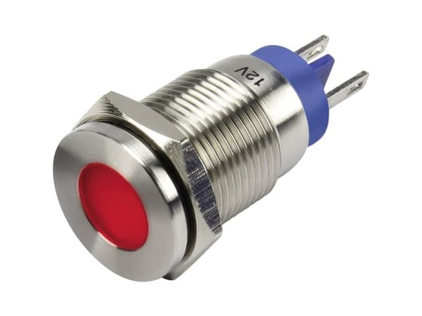 TRU COMPONENTS 1302101 LED-merkkivalo Rød 12 V/DC GQ16F-D/R/12V/S
