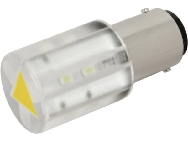 CML 18560352 LED-signallampe Gul BA15d 24 V/DC, 24 V/AC 400 mcd