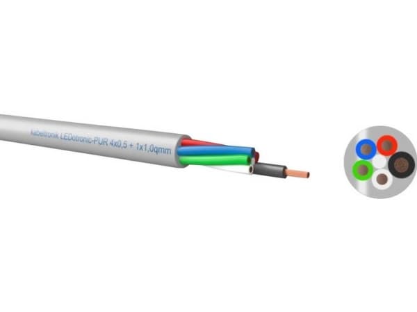 Kabeltronik 424P51105 424P51105 Tilslutningskabel 500 V PVC (Ø) 5.9 mm 1 m