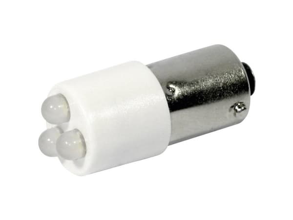 CML 1862035W3 LED-signallampe Kølig hvid BA9s 24 V/DC, 24 V/AC 2400 mcd