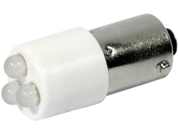CML 1862035W3 LED-signallampe Kølig hvid BA9s 24 V/DC, 24 V/AC 2400 mcd