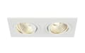 Miniatyrbild 3 av 5: SLV 113891, Nedtryckbar spotlight, 2 lampor, LED, 14 W, 1160 LM, Vit