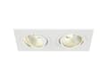 Miniatyrbild 2 av 5: SLV 113891, Nedtryckbar spotlight, 2 lampor, LED, 14 W, 1160 LM, Vit