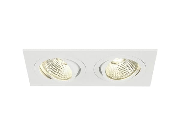 SLV 113891, Nedtryckbar spotlight, 2 lampor, LED, 14 W, 1160 LM, Vit
