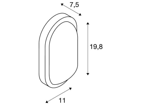 SLV 229935, Aluminium, IP44, I, 11 W, 20000 t, 120°