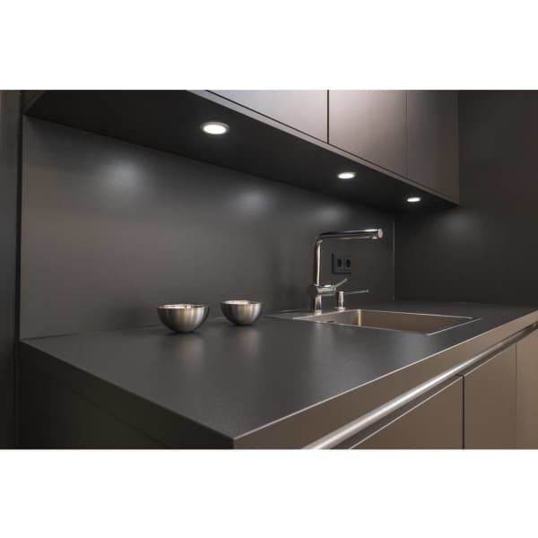 SLV DL 126, Innsunket spotlight, 1 ampuller, LED, 3000 K, 170 lm, Grå