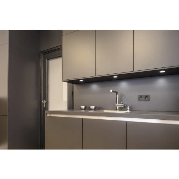 SLV DL 126, Innsunket spotlight, 1 ampuller, LED, 3000 K, 170 lm, Grå