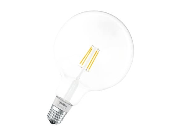OSRAM Smart+ - LED-glödlampa med filament - form: G125 - E27 - 5.5 W (motsvarande 50 W) - varmt vitt ljus - 2700 K